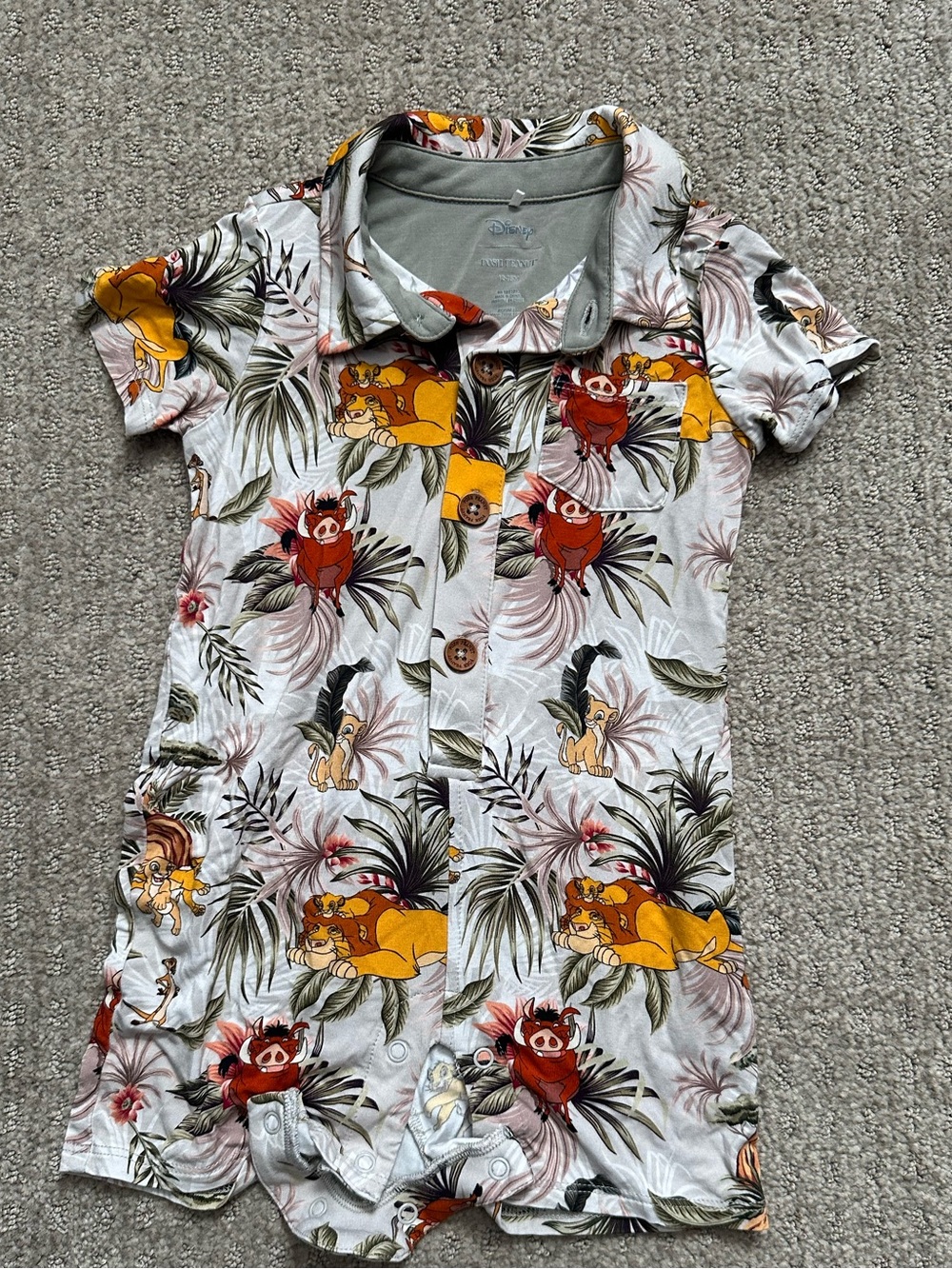 Posh Peanut Disney The Lion King Short Sleeve Romper Polo 12-18 mo